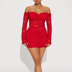 Red Lace 2 piece set